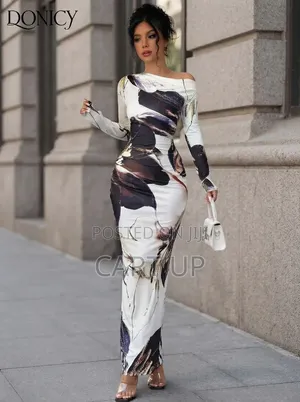 Floral Print One Shoulder Bodycon Dress