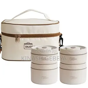 4pcs Isolated Lunch Box With Bag