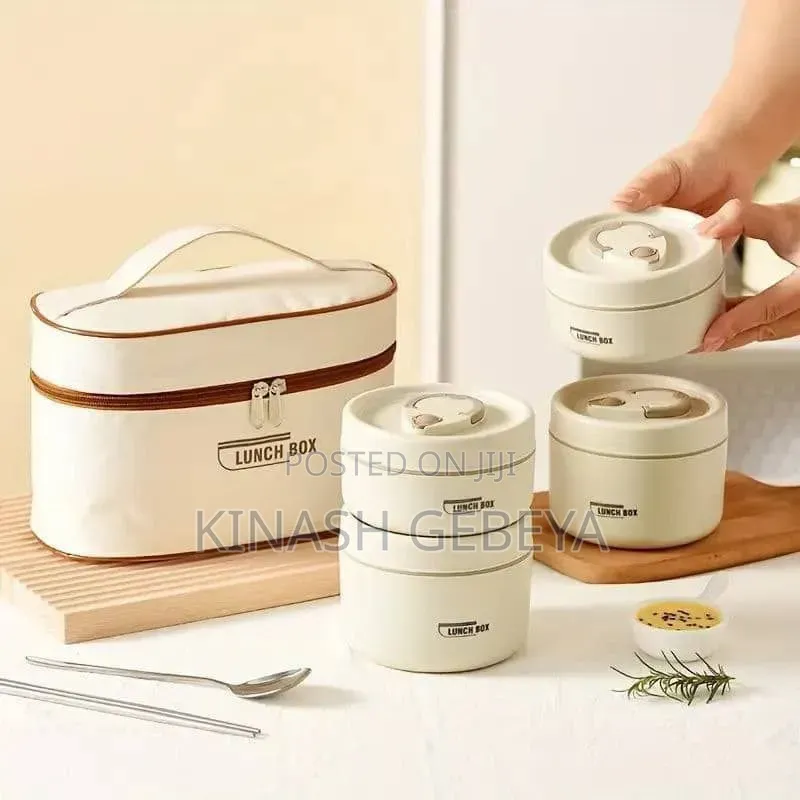 4pcs Isolated Lunch Box With Bag