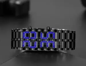 Fashion Business Men's Stainless Steel LED Digital Watch Suitable For