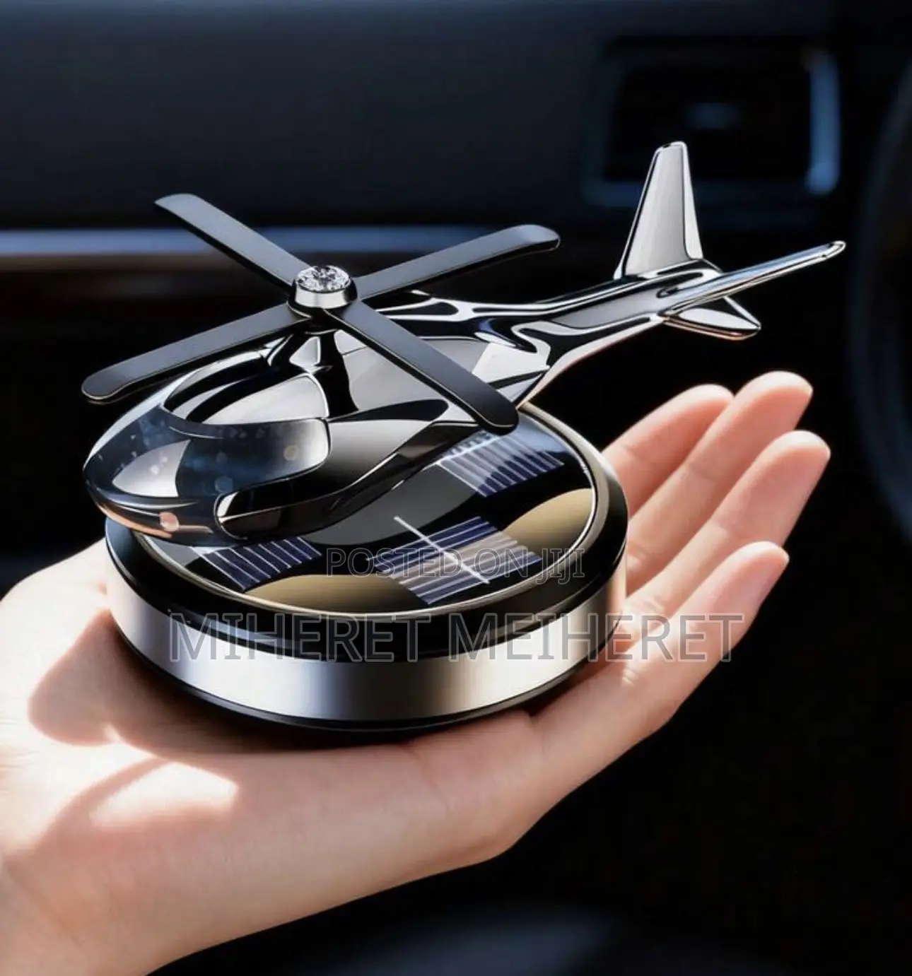 Solar Powered Rotating Airplane Car Diffuser, High-End Car Interio