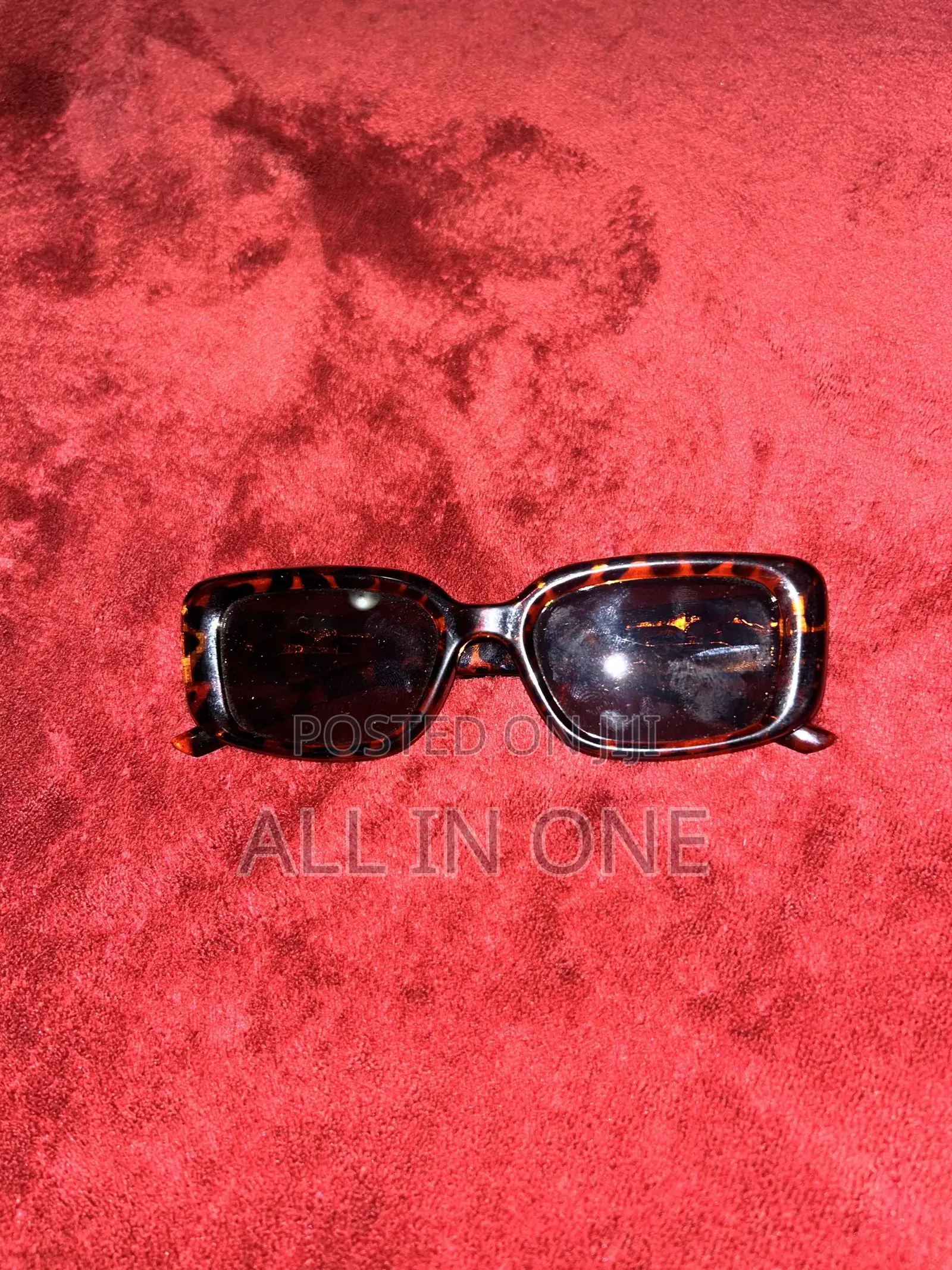 Rectangular Sunglasses Brown Tortoiseshell Frame