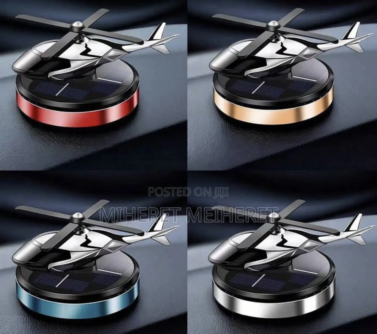 Solar Powered Rotating Airplane Car Diffuser, High-End Car Interio