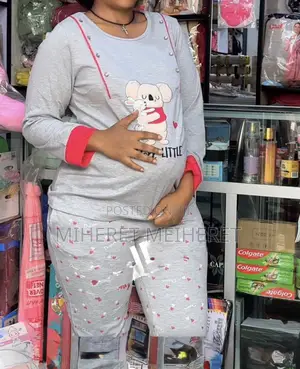 2ፒስ ያጥቢ ቢጃማ ኮተን