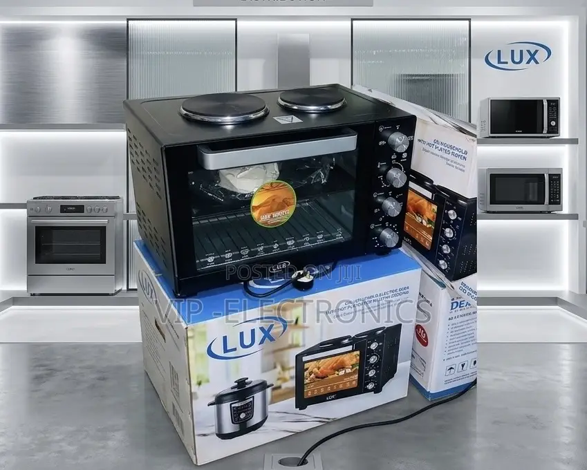 LUX Mini Oven 60 Liter With 2 Hot Plates