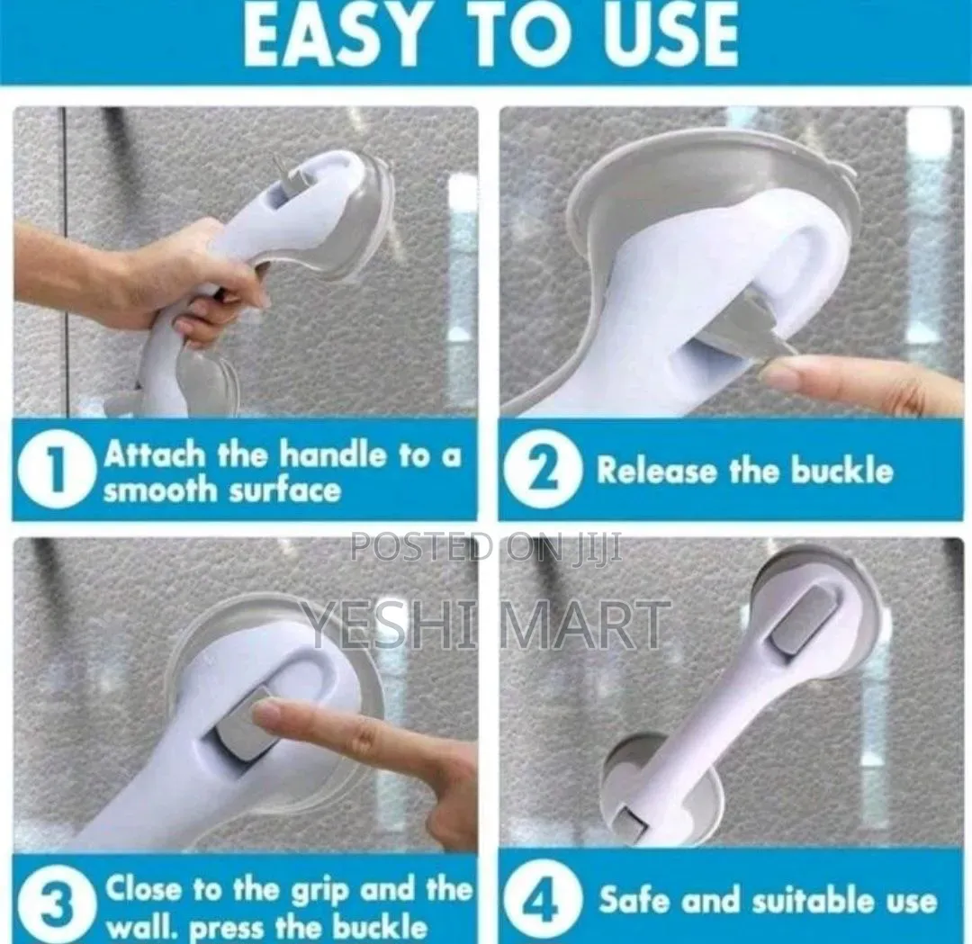 Bathroom Strong Suction Cup Handle, Suction Cup Bar Grab Rail, NonSlip