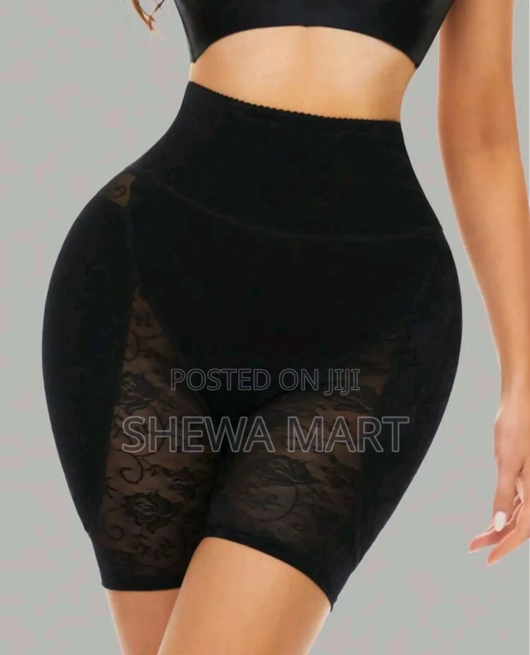 Floral Lace Removable Butt Pad Shapewear Shorts