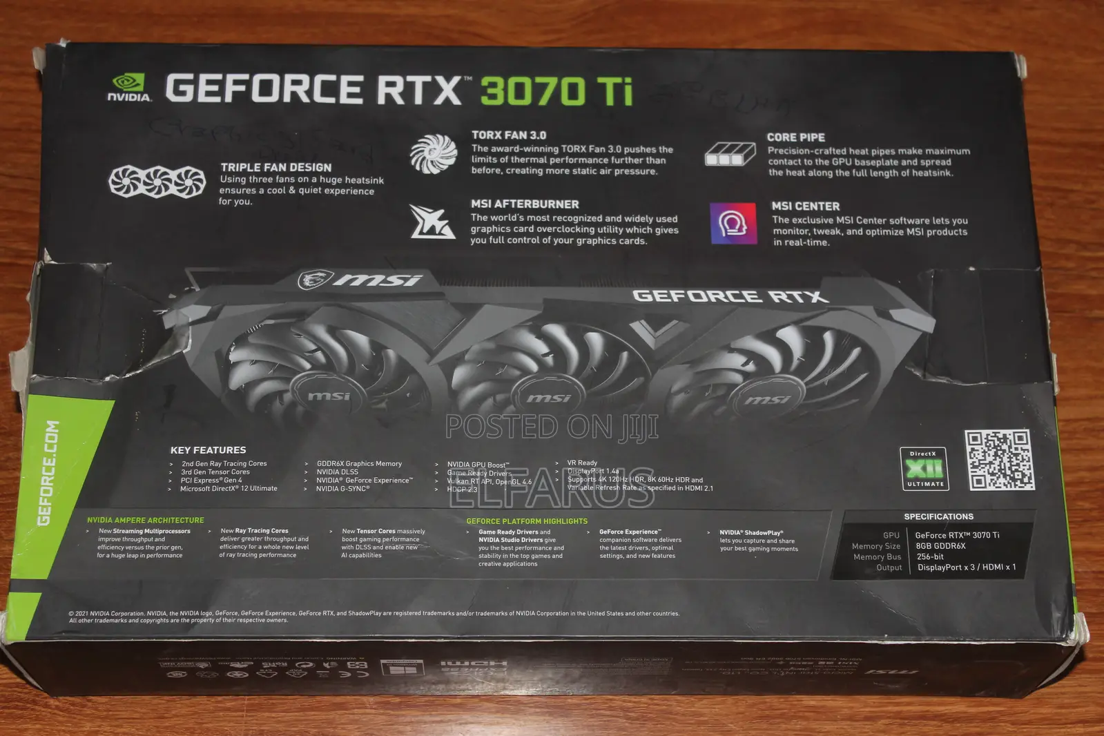 MSI GeForce RTX 3070 Ti Ventus 3X 8G OC Graphics Card