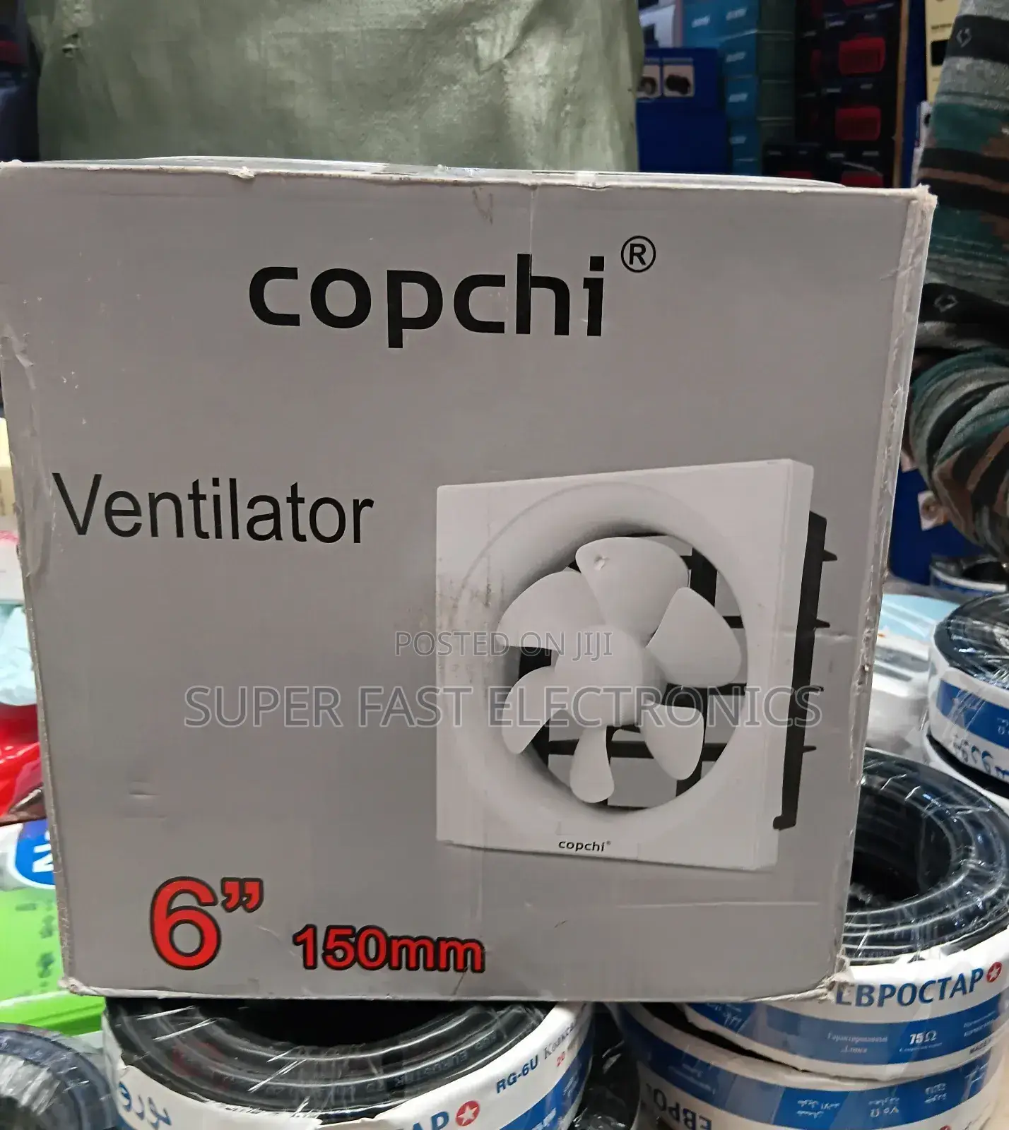 COPCHI 6-Inch (200mm) Exhaust Fan – Wall Window Mounted Ventilator