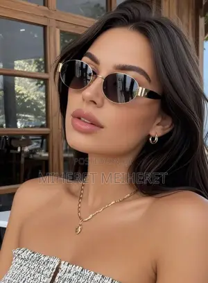 Retro Oval Metal Fashion Glasses, Classic Shield Frame, Unisex Outdoor