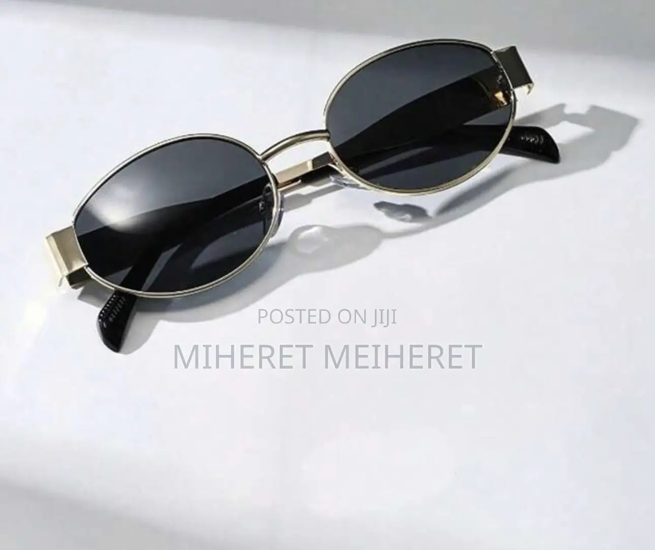 Retro Oval Metal Fashion Glasses, Classic Shield Frame, Unisex Outdoor
