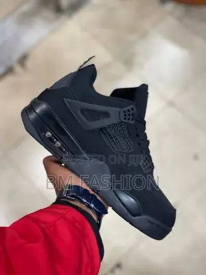 Air Jordan 4 Black Cat Casual Youth Sneakers Fashion