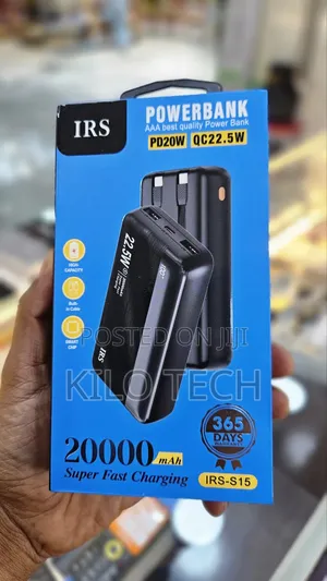 IRS S15 20000mAh Power Bank - 22.5W Super Fast Charging