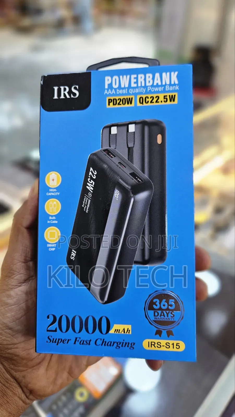 IRS S15 20000mAh Power Bank - 22.5W Super Fast Charging