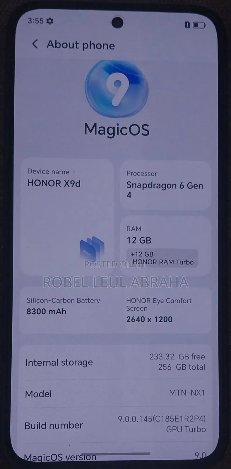 New Honor X9d 256 GB Black