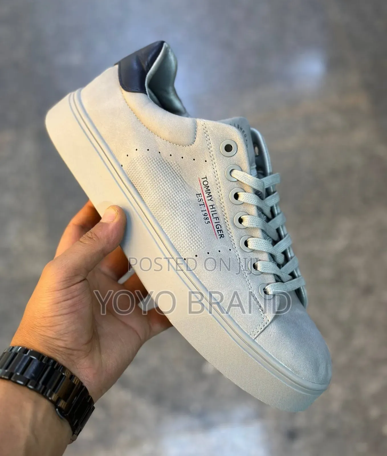 Tommy Hilfiger Est.1985 Dark Gray Leather