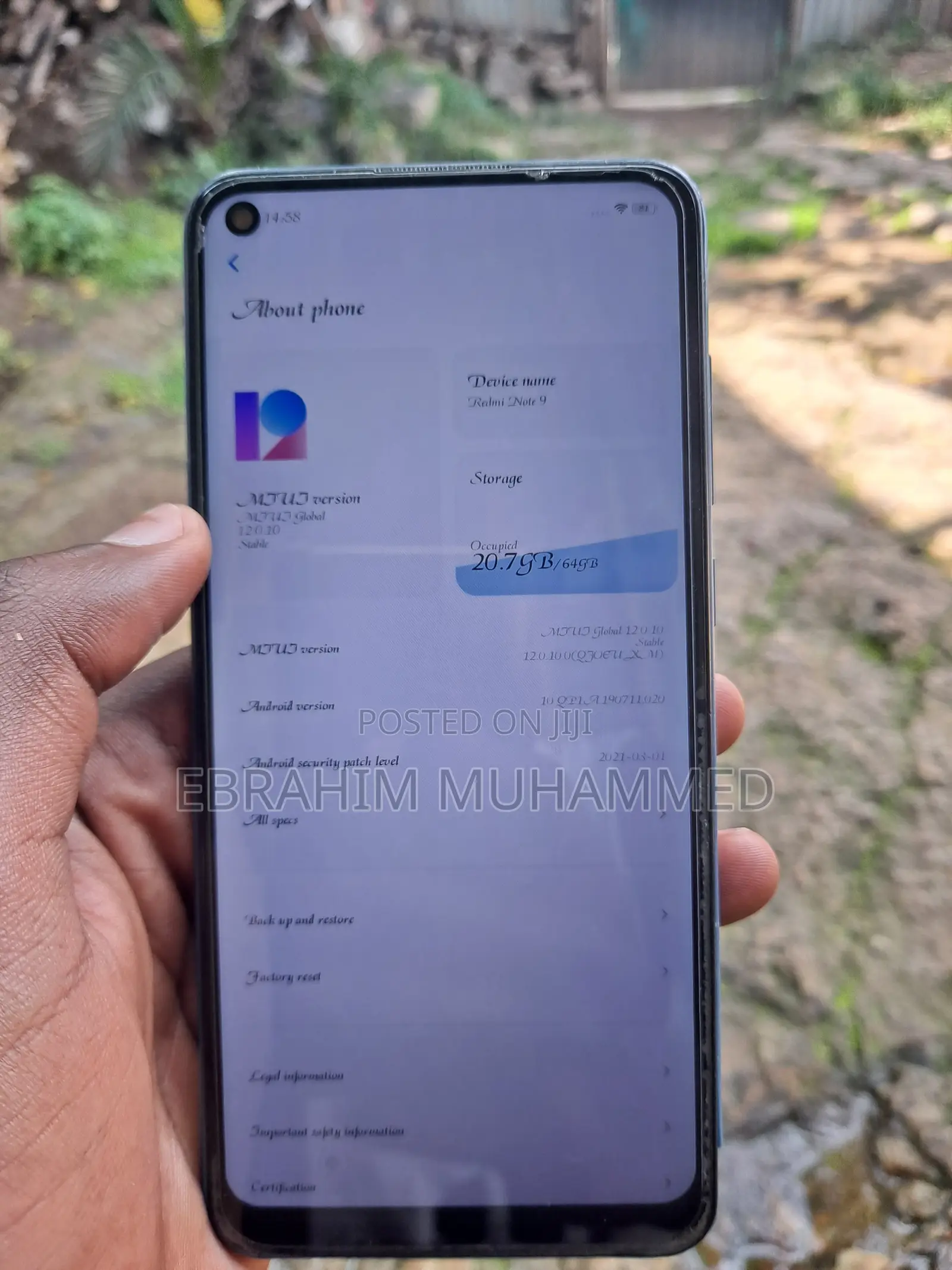 Xiaomi Redmi Note 9 64 GB Red