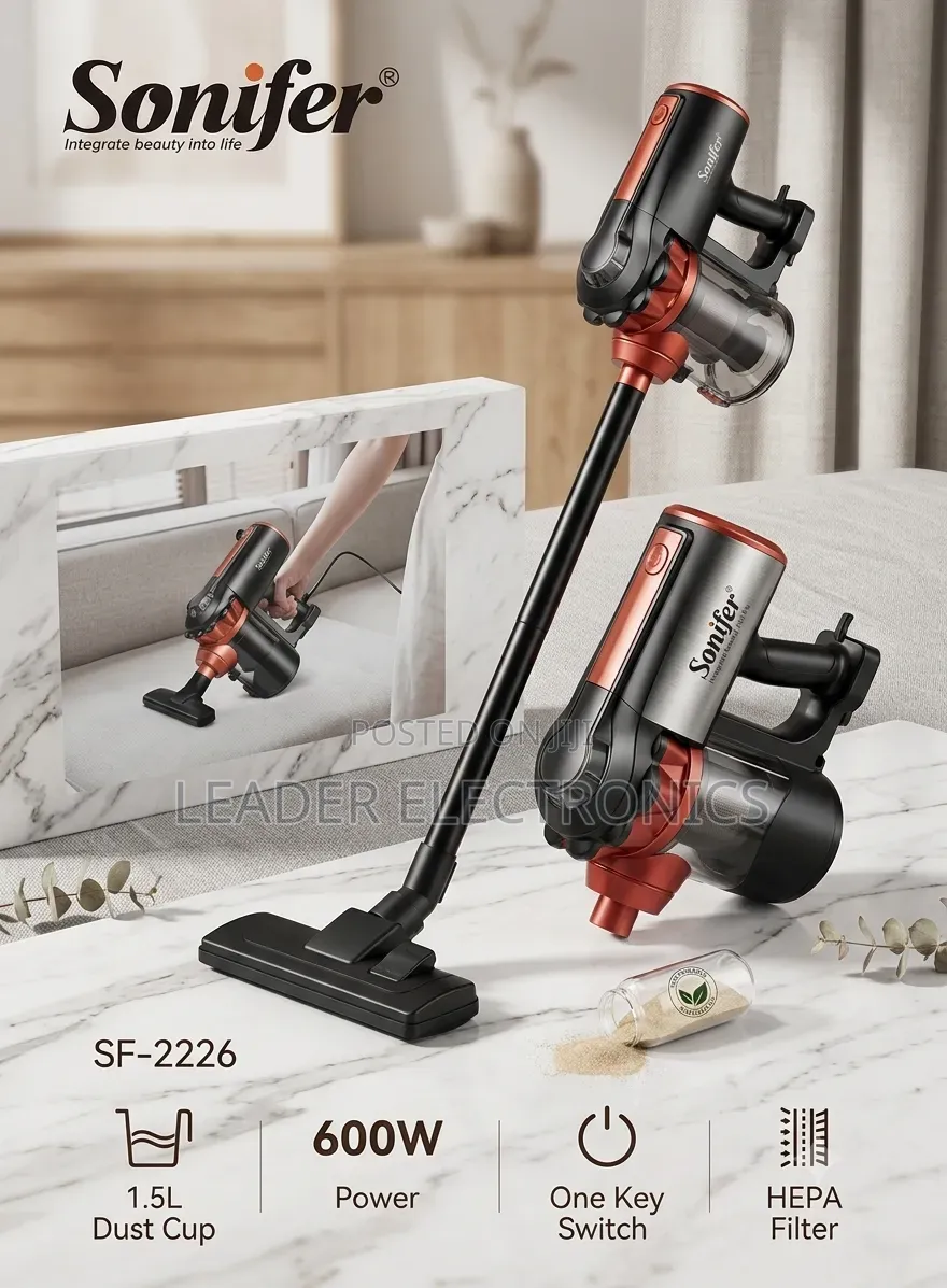 Sonifer Vacuum Cleaner 1.5 Liter – Powerful Suction Easy Cleaning