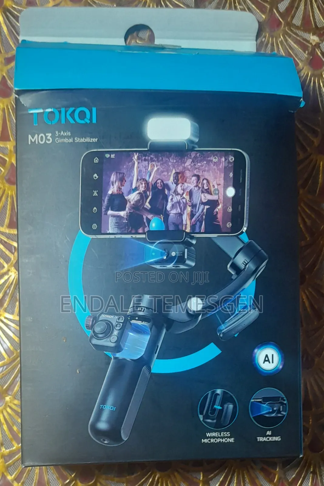 TOKQI Gimbal Stabilizer 3-Axis M03 (Ai) Tracking Wireless Microphone