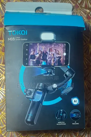 TOKQI Gimbal Stabilizer 3-Axis M03 (Ai) Tracking Wireless Microphone