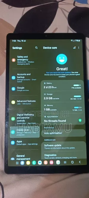 Samsung Galaxy Tab A7 Lite 32 GB Black