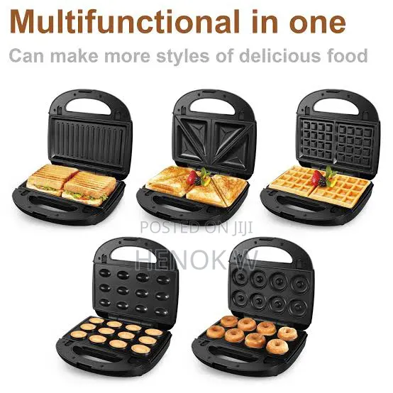 5 in 1 Waffle(Sandwich) Multi-Snack Maker
