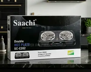 Saachi Stove Double Electric Hot Plate Big Size – 2000W 2-Burner Stove