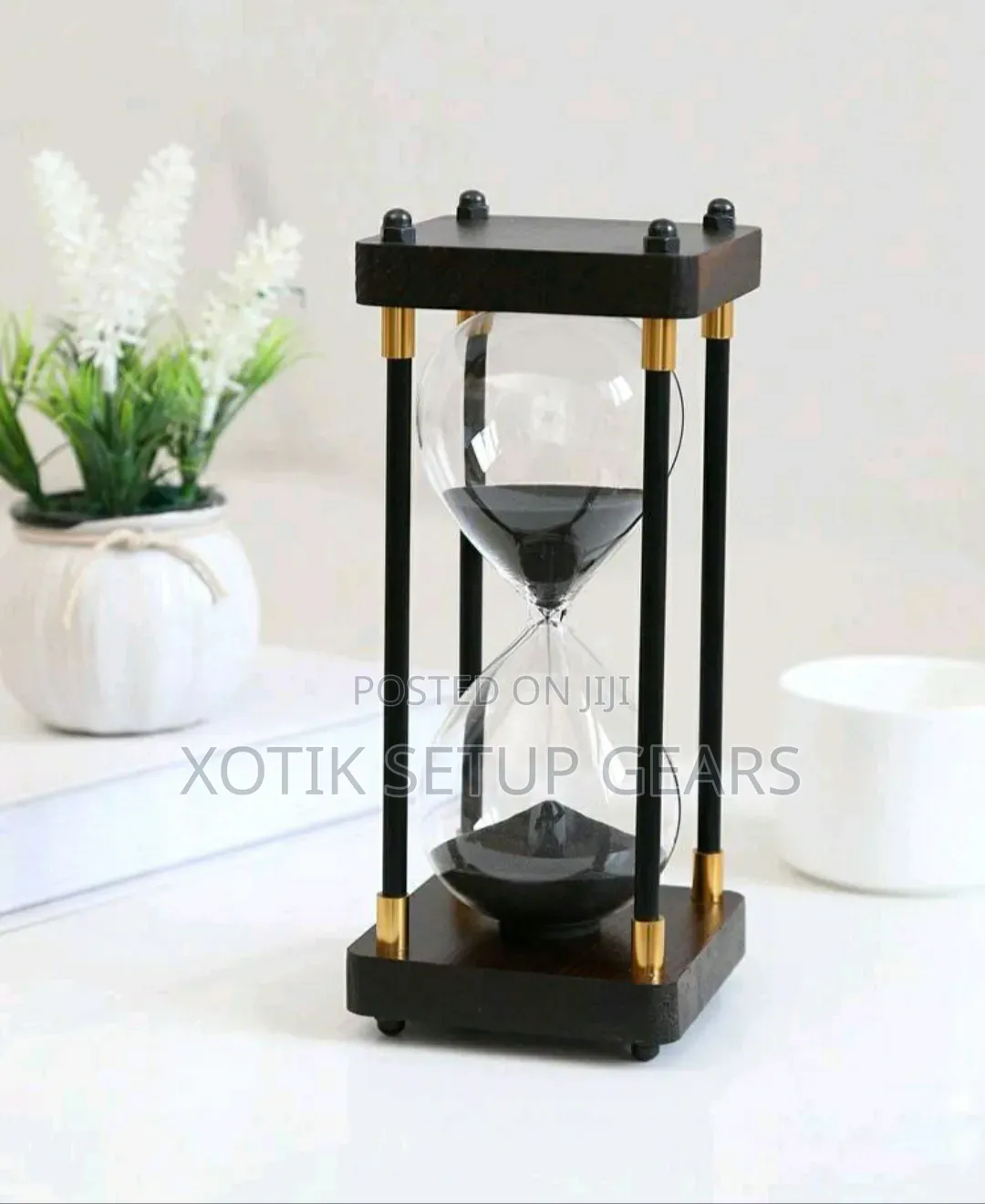 30-Minute Classic Wooden Timer - Vintage Square Sand Timer Hourglass