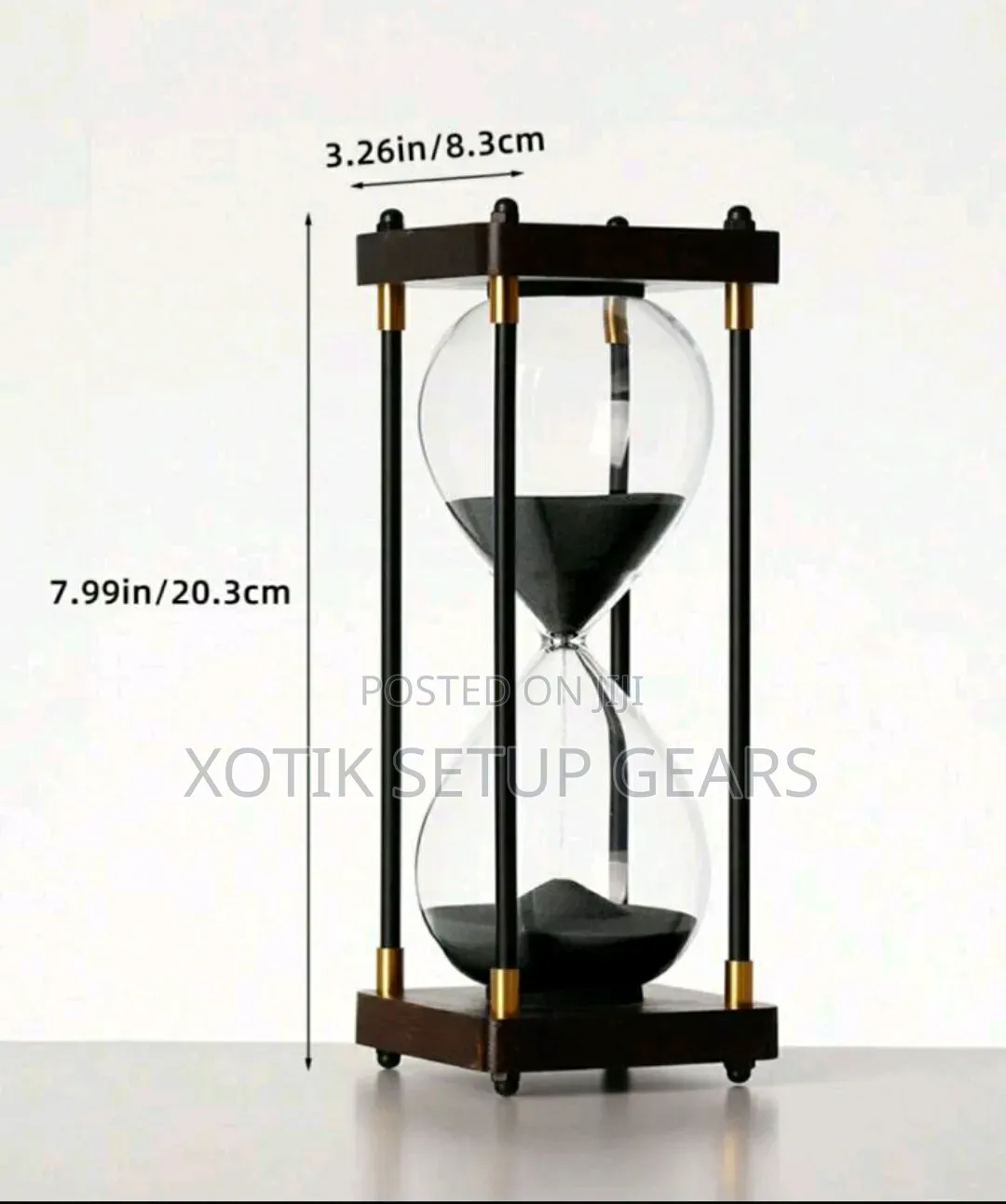 30-Minute Classic Wooden Timer - Vintage Square Sand Timer Hourglass