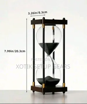 30-Minute Classic Wooden Timer - Vintage Square Sand Timer Hourglass