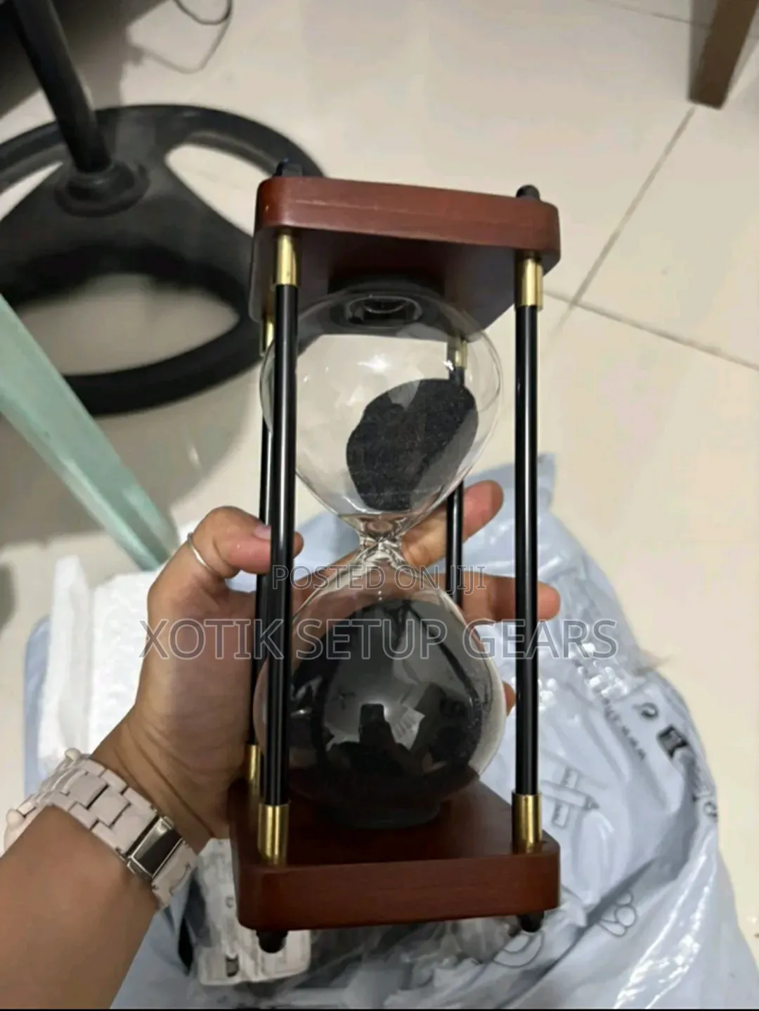 30-Minute Classic Wooden Timer - Vintage Square Sand Timer Hourglass