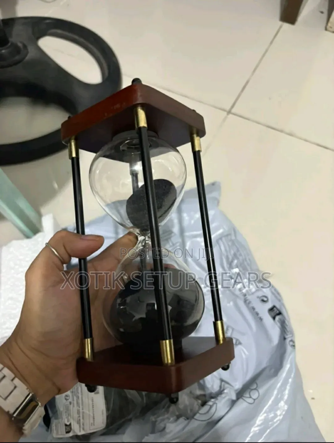 30-Minute Classic Wooden Timer - Vintage Square Sand Timer Hourglass