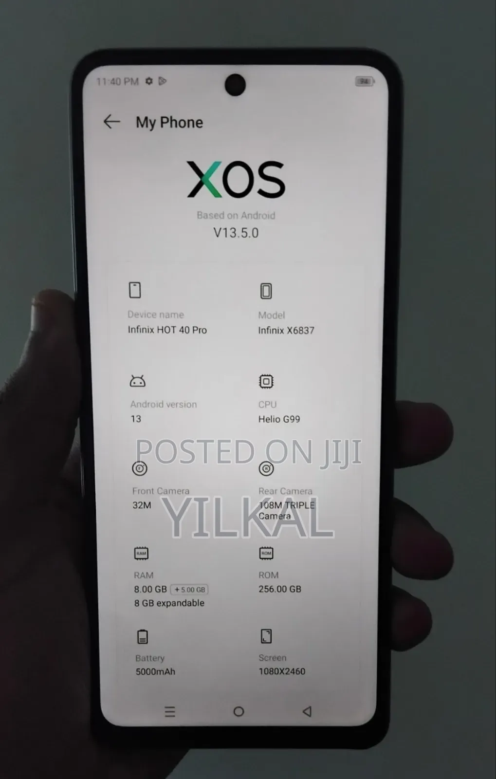 Infinix Hot 40 Pro 256 GB White