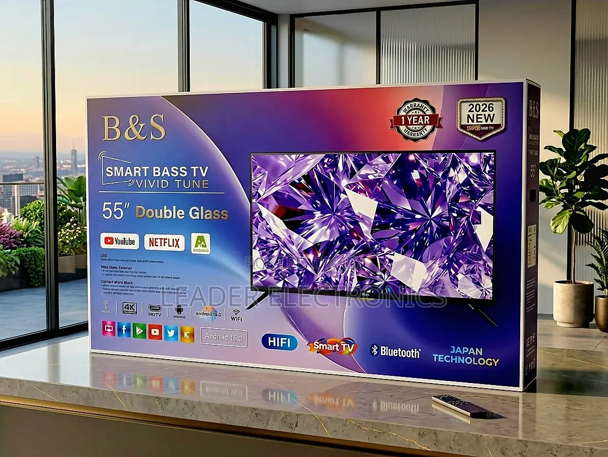 B S TV 55" Smart TV– Premium Viewing Experience New 2026 Free Delivery
