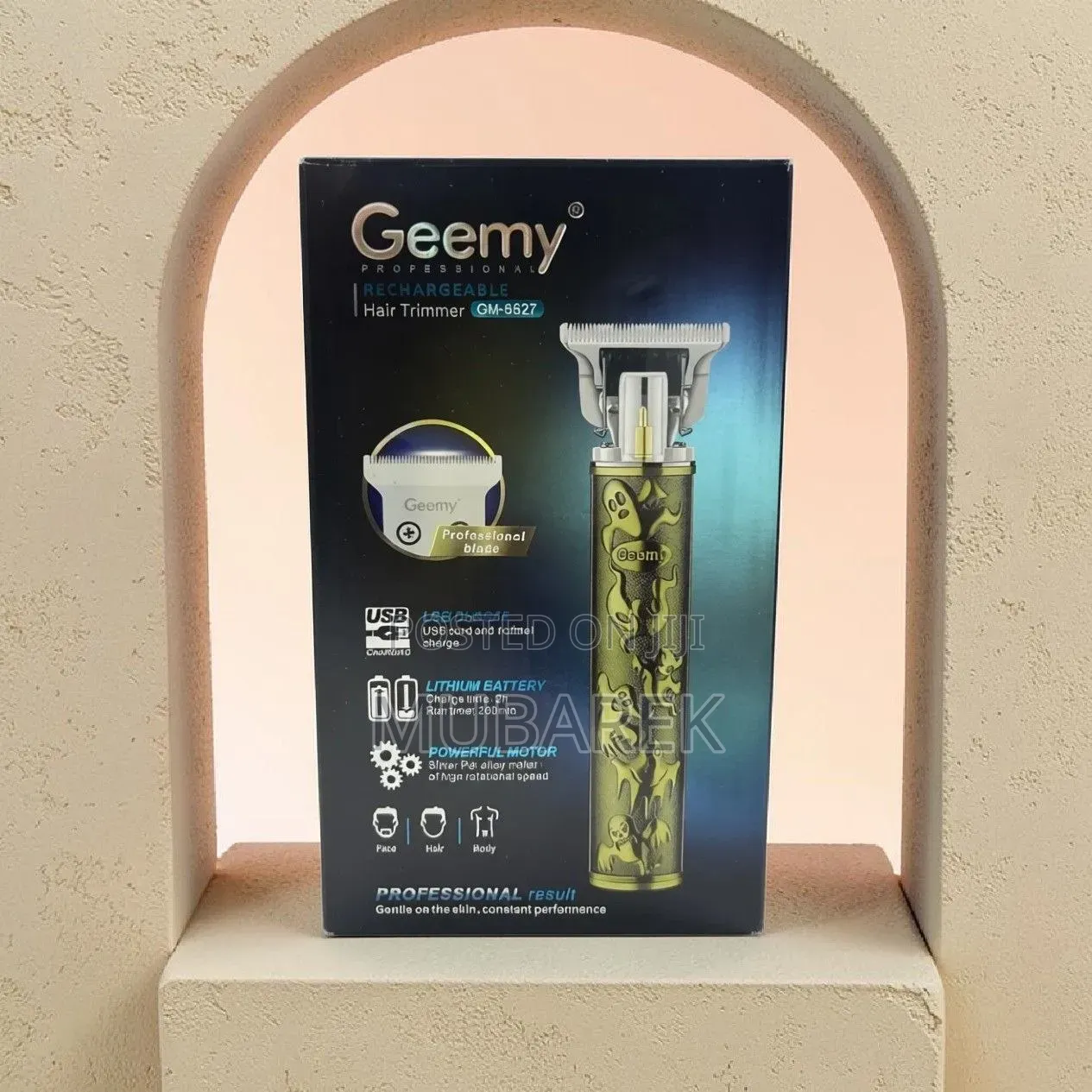 Professional Cordless Hair Beard Trimmer Geemy GM-6627