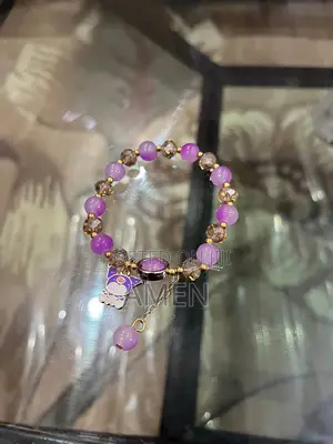 Elegant Purple Crystal Charm Bracelet