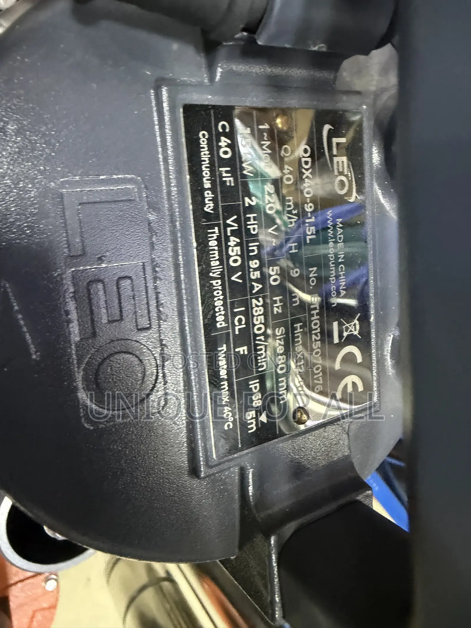 Leo Submersible Water Pump Featuring a 1.5 kW (2 HP) Motor.