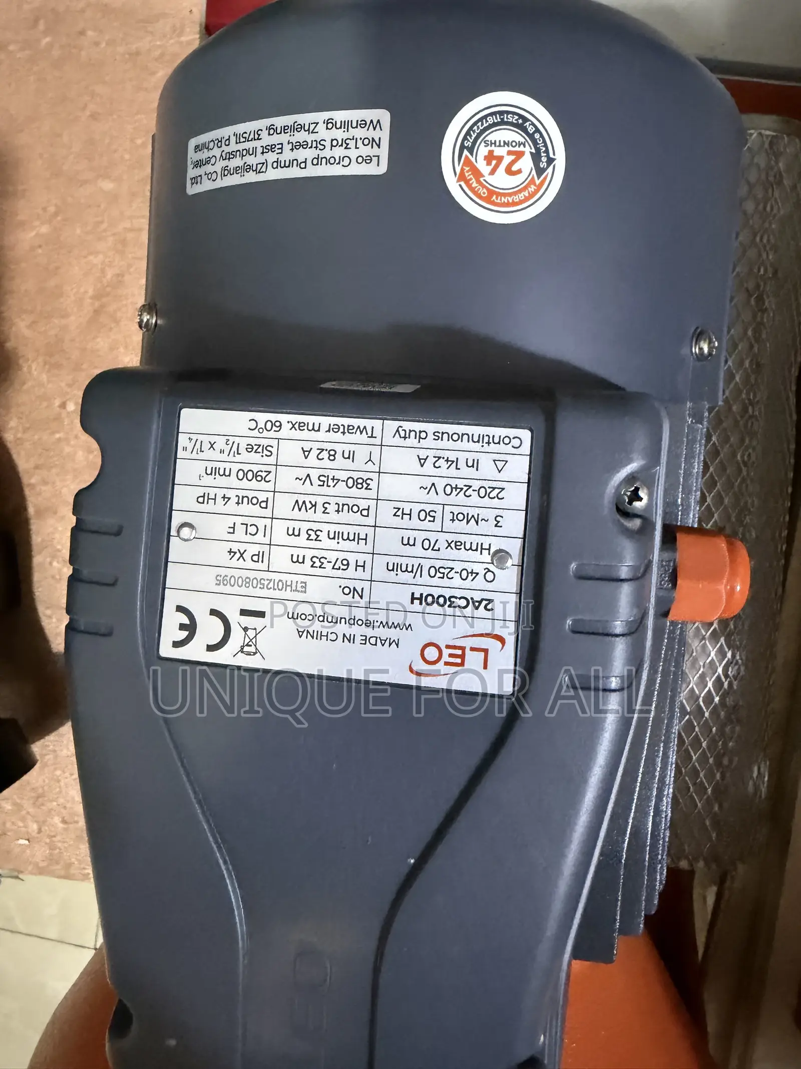 3kw (4hp) Leo Surface Pump