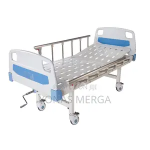 የሆስፒታል አልጋ/Hospital bed与声Two Manual Crank System; 2)Cold Steel Plate