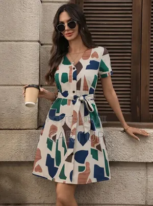 Geometric Print Dress