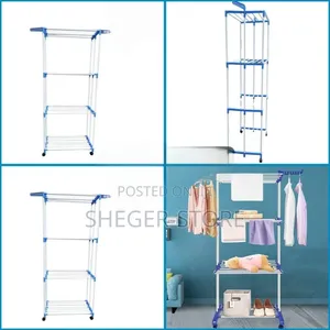 High Quality የልብስ ማስጫ እና ማድረቂያ 4 Layer Cloth Rack