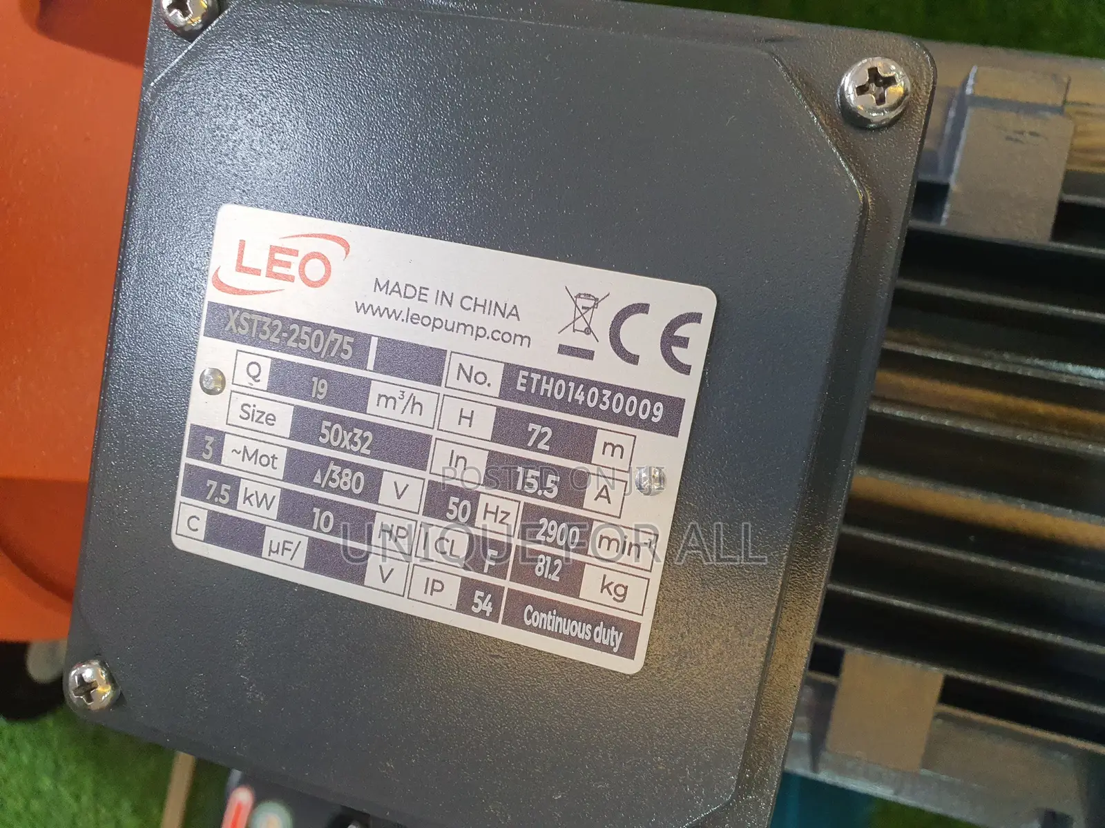 Leo Surface Pump 10hp(7.5kw)
