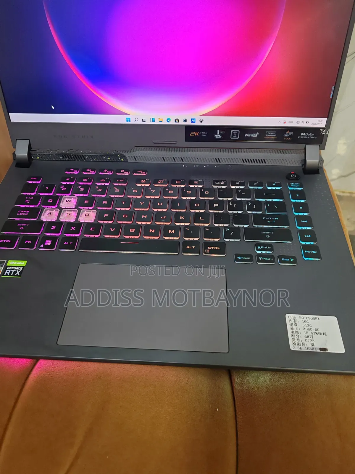 New Laptop Asus ROG Strix G15 16GB Intel Core Ultra 9 SSD 512GB