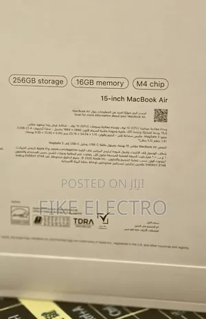 New Laptop Apple MacBook Air 2025 M4 16GB Apple M4 SSD 256GB