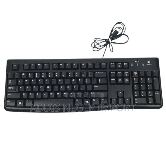 Logitech Full-Size Wired USB Keyboard – Black