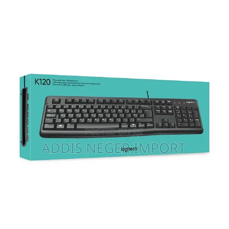 Logitech Full-Size Wired USB Keyboard – Black