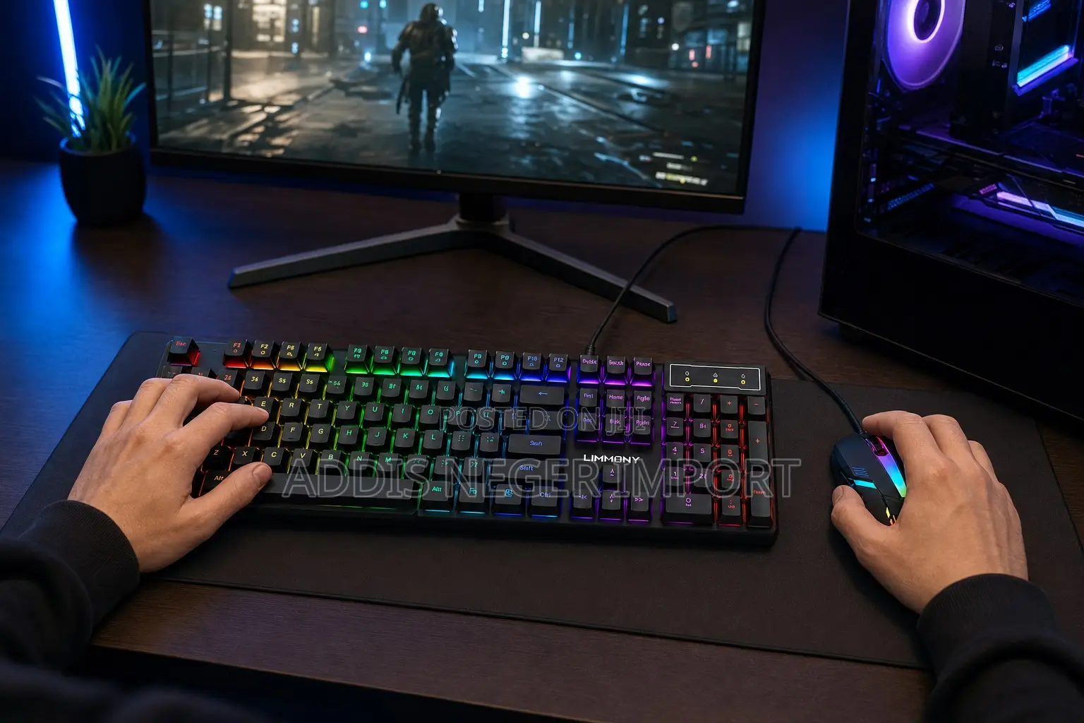 Linmony K-20 RGB Wired Gaming Keyboard and Mouse Combo