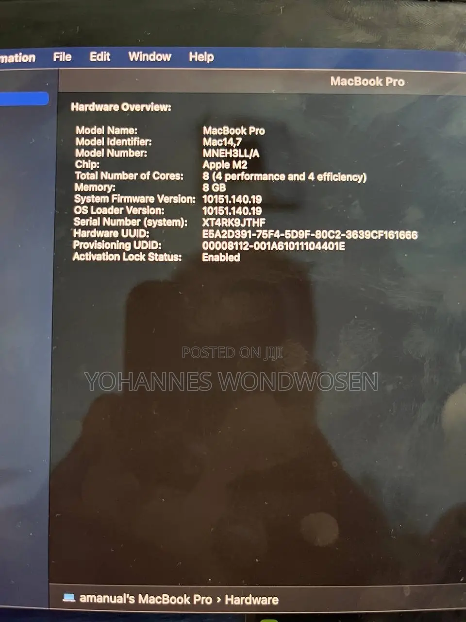Laptop Apple MacBook Pro 2022 M2 8GB Apple M2 SSD 256GB
