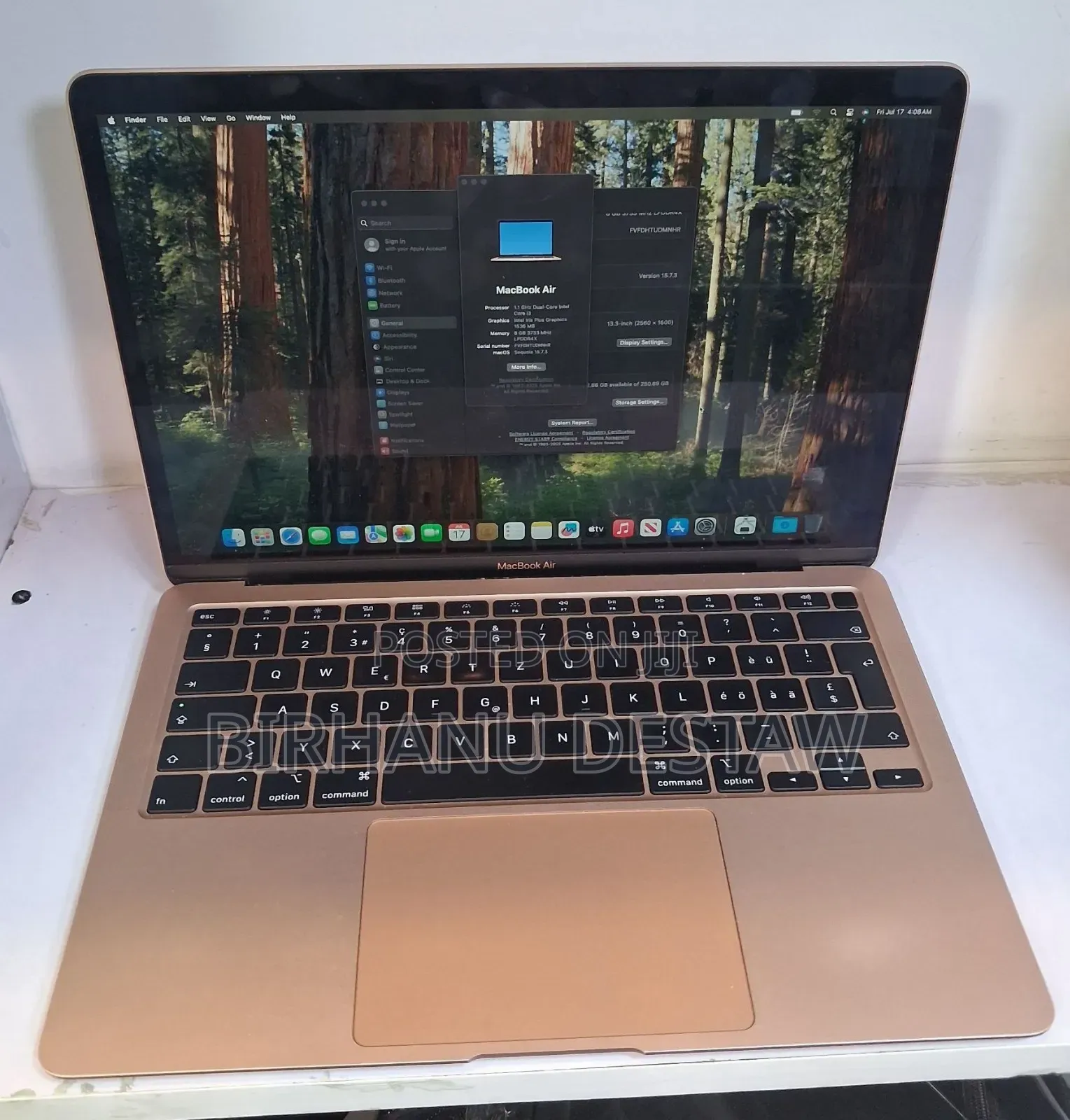 New Laptop Apple MacBook Air 2020 8GB Intel Core i3 SSD 256GB