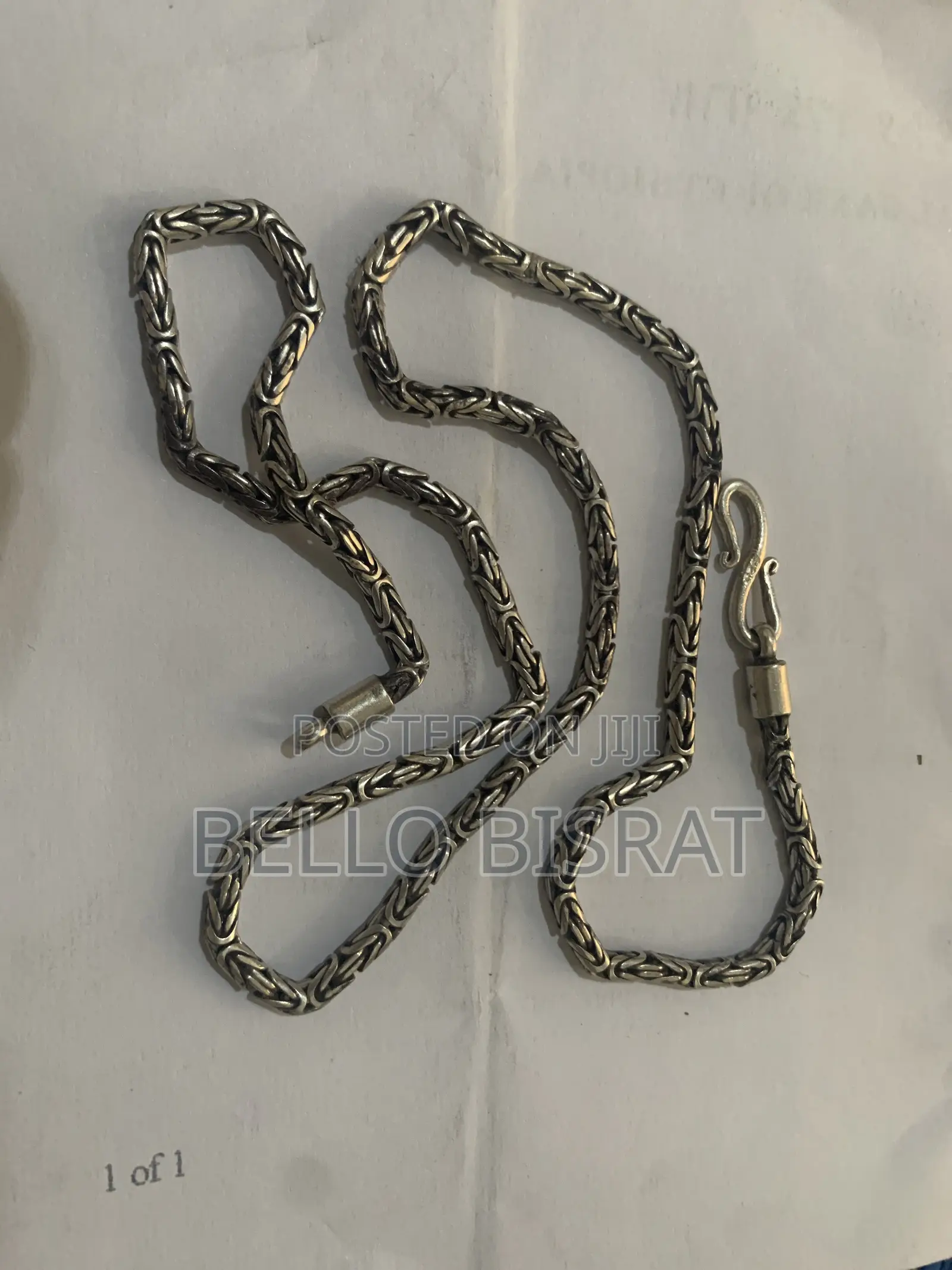 925 Byzantine Sterling Silver Chain(35gms)